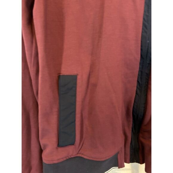 Tommy Hilfiger Burgundy Navy Zip L/G Streetwear Y2K Track Jacket - Picture 5 of 12